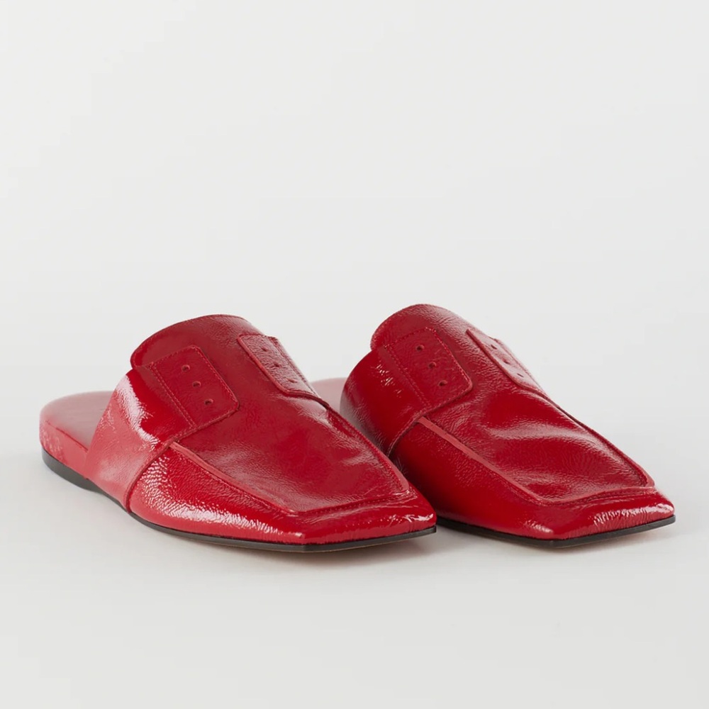 Tibi Granger slide in cherry red - size 37.5 - only tried on around house